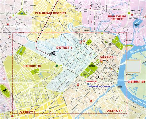 saigon district 1 tourist map.